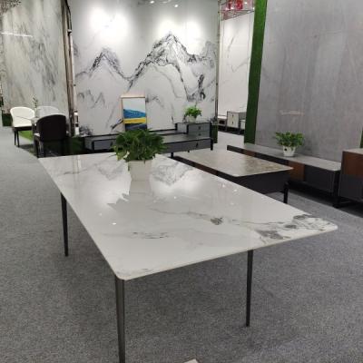 China Modern luxury restaurant white marble dining table for sale for sale