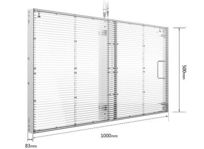 China Commercial Advertising Transparent Glass LED Screen Outdoor SMD1921 1/ 2 Scan ODM for sale