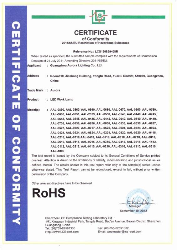 RoHS - Guangzhou Aurora Lighting Co., Ltd.