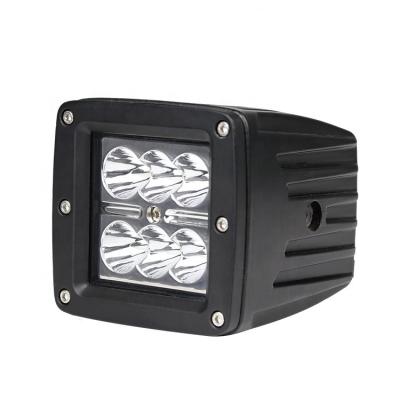 China High quality 12v 24v 4x4 24 volt 3 inch 3.2in double row 3inch square panel cube pod lights tractor truck 18w emergency light led work light for sale