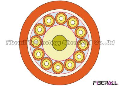 China Cable de fribra óptica interior G651/G652 de 12 pares con la fan-Hacia fuera a una cara de 2.0m m y FRP en venta