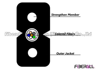 中国 単一繊維FTTHの低下繊維ケーブル、平らなFtthの光ファイバ ケーブル4のリボン 販売のため