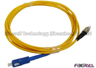 China SC To FC SM Simplex Fiber Optic Jumper Optical Patch Cord With FC Short Boot for sale