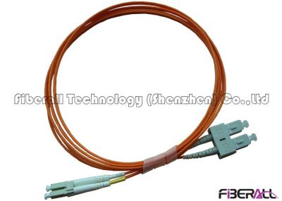 China Multimode LC To SC Duplex Fiber Optical Jumper Low Insertion Loss Patch Cord for sale