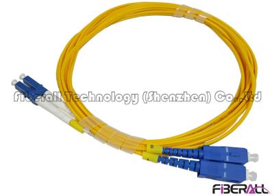 China Carrier Grade Single Mode Optical Fiber Patch Cord SC To LC Duplex Fiber Jumper for sale