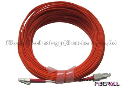 China Orange Color LC/UPC To SC/UPC Duplex Fiber Optic Jumper OM1 Or OM2 Patch Cord for sale