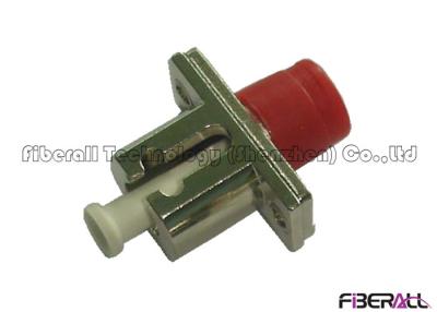 China Metal Body Hybrid Optical Fiber Adapter LC/PC To FC/PC With Flange For Installation for sale