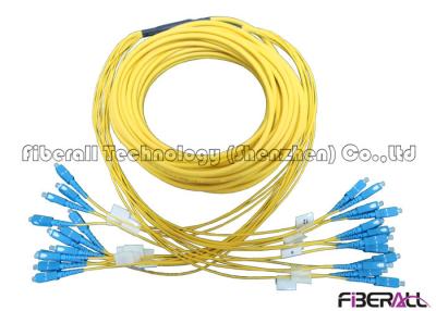 China Breakout Type Multicore Fiber Optic Jumper , 12 Fibers Fan out Patch Cord SC To SC for sale