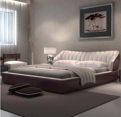 China top saler upholstered leather bed N33 for sale