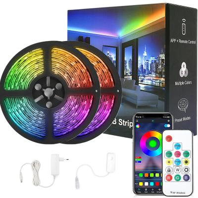 China Warm Waterproof Smart Christmas Garden Music IP65 Car Decoration Outdoor Multi Color RGB Colorful Led Strip Light for sale