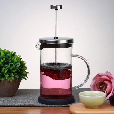 China Factory Viable High Quality Portable Glass Make Coffee Direct French Press Coffee Milk Foam Juice Tea Maker Customizable for sale