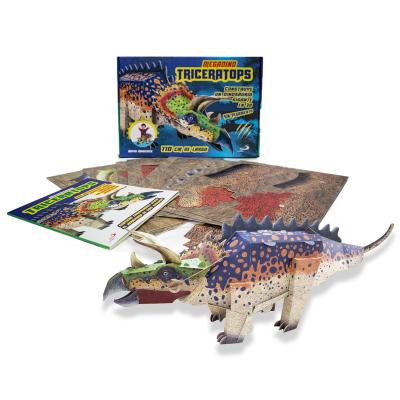 China Cartoon Toy Hot Selling Dinosaur Box 3D Full Color Pop Up Kids Adults Full Color Puzzles for sale