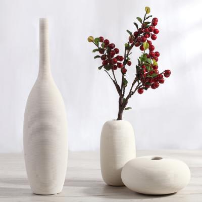 China Nordic Beautiful Ceramic Vase Home Decoration Ornaments Art Vases Home Decorations Crafts Ceramic White for sale