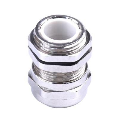 China Order Now M PG Nickel Plated Brass Inline Cable Glands Waterproof Ip68 Grommet Rope Grips for sale