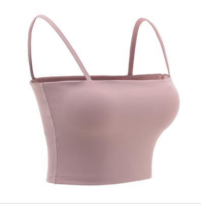 China Ladies Breathable Beauty Running Back Shockproof Women's Underwear Shoulder Strap Yoga Vest Sports Bra Thin for sale