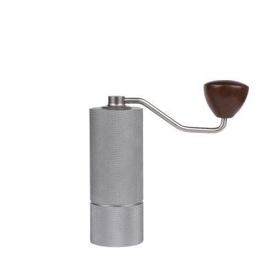 China Custom Viable Large Hand Coffee Grinder Container Manual Stainless Steel Outdoor Coffee Grinder Silver Black for sale