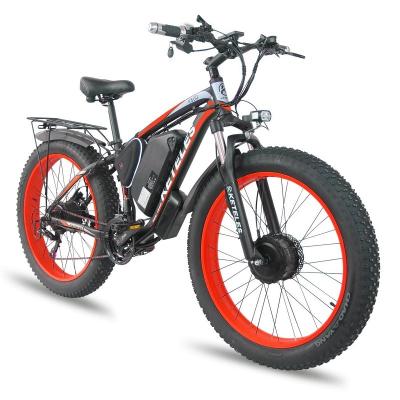 China Aluminum Alloy Free Shipping EU Stock E-Bike in EU Warehouse 23AH Lithium Battery 26x4.0 inch 2000W Electric Bike with Front and Rear Motors for sale