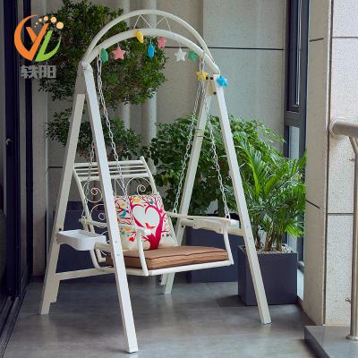 China Modern Garden Patio Modern Outdoor Indoor Balcony Furniture Simple Iron Rocking Chair for sale