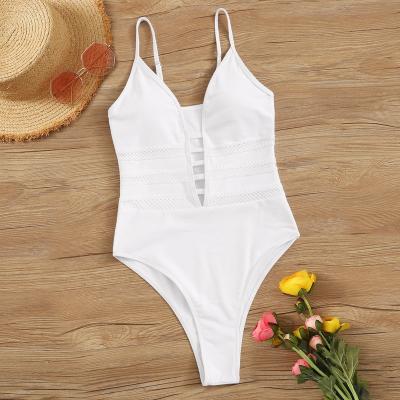 China Breathable Manufacturer custom digital printed seamless sexy girl bikini personalized style design white one-piece swimsuit for sale