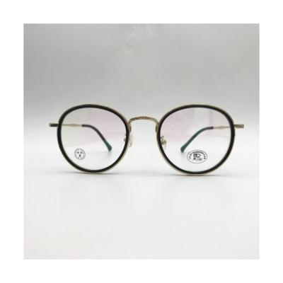 China Custom Logo Modern Style Round Eyeglasses Metal Optical Frames Reading Glass China Manufacturer In Stock for sale