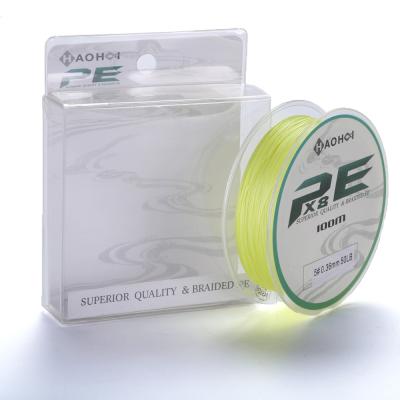 China Float Marker 150Yard Yellow Green Color PE Shiny Fishing Line for sale