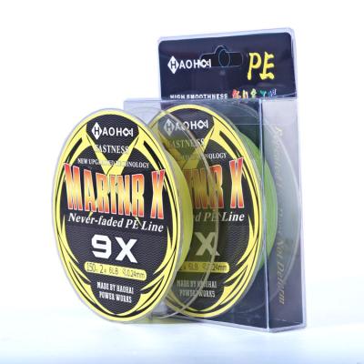 China Wholesale high strength braided fishing line 6lb-150lb superline abrasion 300m multicolor PE braided fishing line for sale