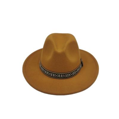 China New Type Fashion Top Selling Unisex Adults Custom Style Western Felt Hat For Men for sale