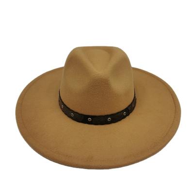 China High Quality Fashion Cowboy Floppy Wide Brim Displacement Single Felt Hat for sale