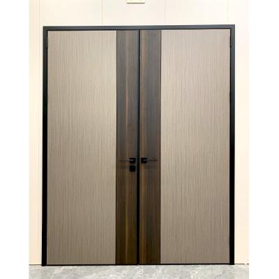 China Meeting Room Door Minimalist General Aluminum Core Honeycomb Double Door Sound Insulation Manager's Office Acoustic Door for sale