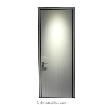 China Interior Sound Insulation Office Door With Aluminum Alloy Hotel Room Door Interior Views MDF Wooden Door for sale