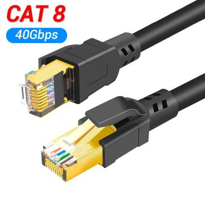 China Computer Cat8 Ethernet Lead RJ45 8P8C Cat 8 Network Wire 2000Mhz 40Gbps Cat8 Lan Network 1M 2M 3M 5M 10m 15M 20M For Router Laptop for sale