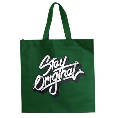 China Wholesale BSCI Large Capacity Green Pattern Color Eco-friendly Heat Transfer Printed Logo Bag pp non woven bags for sale