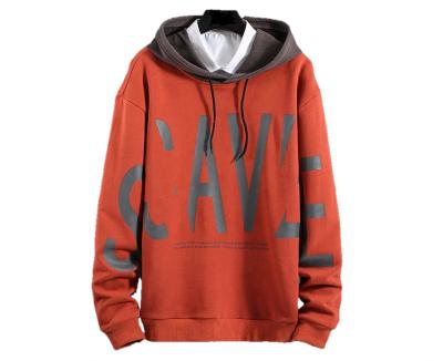 China Anti-wrinkle OEM Factory Directly Making Contrast Mens Hoodies Long Sleeves Logo Printing Oversized T-shirt for sale