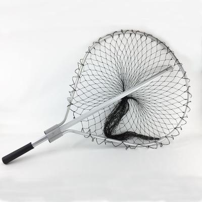 China Aluminum retractable landing net with rubberized mesh for sale