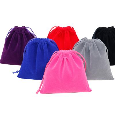 China Latest Price Promotion Small Standup Jewelery Pillou Bag Eco-friendly Velvet Pouch Eco-Friendly for sale