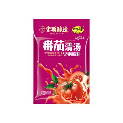 China Quick food to prepare Guaranteed Quality Unique Tomato Soup for Hotpot Hot Pot Bottom 200g Tomato Soup Seasoning for sale