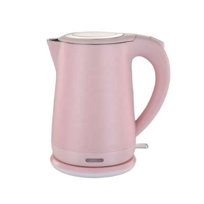 China High Quality 220V Pink Wall Rotating Small Base Double 360 ​​Degree Plastic Shell Electric Water Kettle Electric Boiling Kettle for sale