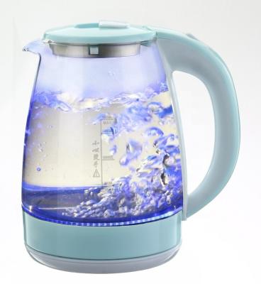 China 360 Degree Borosilicate Kitchen Appliances 120v 1.8l High Quality Low Rotation Glass Home Automatic Led Lightweight Electric Kettle for sale