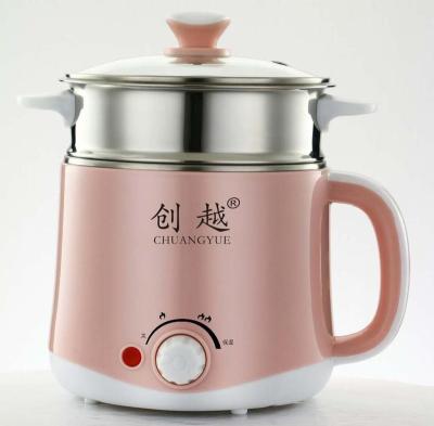 China Home Stainless Steel Mini Electric Multi Pot Kitchen Hotel Room 1.6L Mini Food Noodle Milk Soup for sale