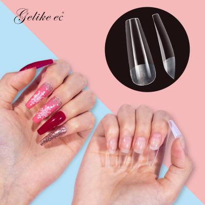 China Factory Wholesale Design Coffin Nail Tips Artificial Coffin Gel X Nail Tips With Private Label for sale