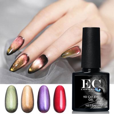 China Lilycute 8ml 9d Chameleon Gel Polish 8ml Magnetic Color Changing Cat Eye Gel Polish Gel Polish for sale