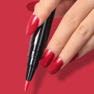 China 2020 new product quick dry 3 in 1 one step gel no base no top coat nail art pen for sale