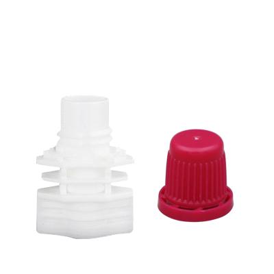 China Non Spill 8.2mm Plastic Spout With Cap For Baby Food Sprung Pouch Soft Packaging for sale