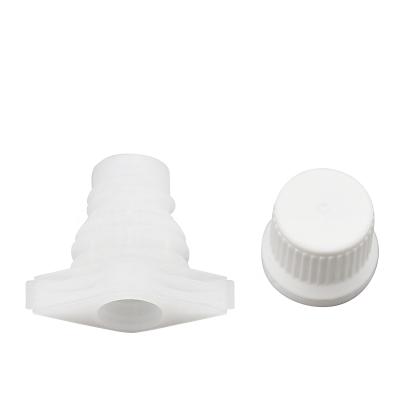 China Non Spill Plastic Screw Cap And Spout For Food Packaging 15mm for sale