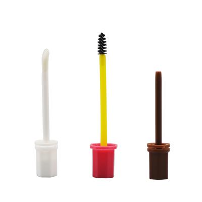 China Non Spill Colored 7mm Mascara And Lip Nozzle Caps With Brush For Cosmetic Bag for sale