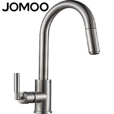 China Modern Faucet Hot And Cold Water Mixer Tap SUS304 Stainless Steel Kitchen Faucet With Pull Out Spout for sale