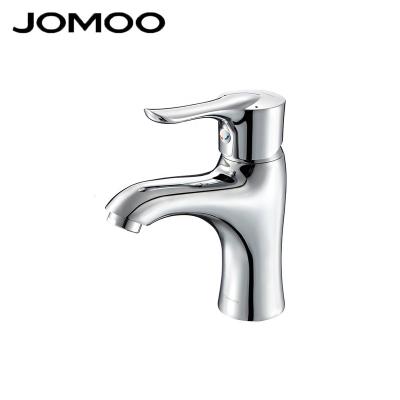 China JOMOO Faucets Silicone Copper Chrome Single Handle Single Hole Metered Bathroom Sink Faucet for sale