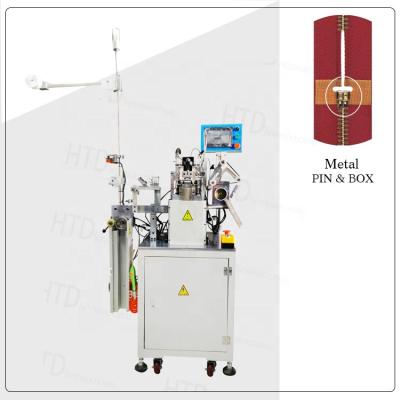 China Automatic Metal Zipper Making Production Automatic Metal Zipper Pin Box Fixing Zipper Machine For Metal Open Zippers for sale