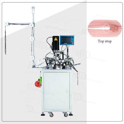 China Making Invisible I Top Stop Zipper HTD Full Auto Ultrasonic Monofilament Invisible Zipper I Type Top Stop Zipper Welding Machine for sale