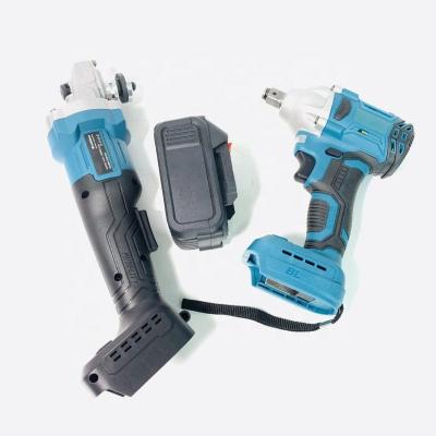 China Construction 21v Li-ion Machine Tool Kits Cordless Combo Battery Power Electric Wrench and Angle Grinder Cutting Machine for sale